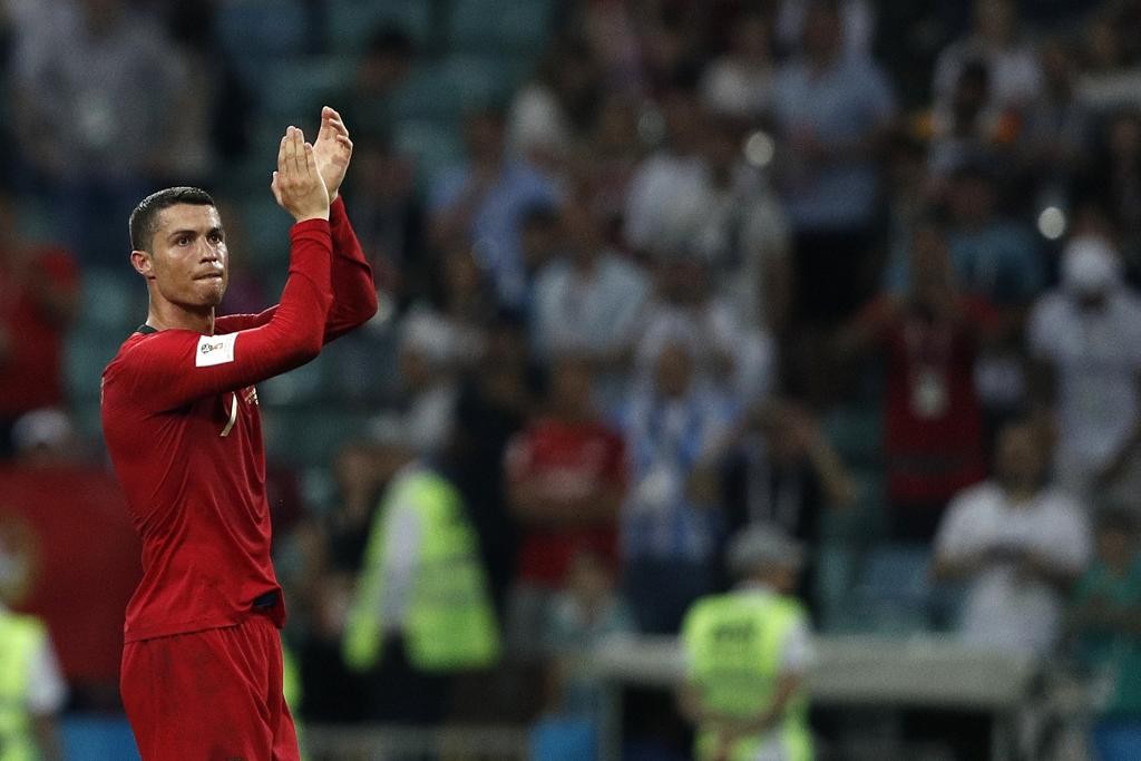 Cristiano Ronaldo fez três gols contra a Espanha no primeiro jogo de Portugal na Copa 2018.