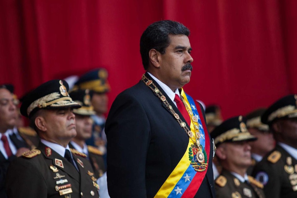 Ditador venezuelano, Nicolás Maduro, durante cerimônia no Ministério da Defesa | Wil RieraBloomberg