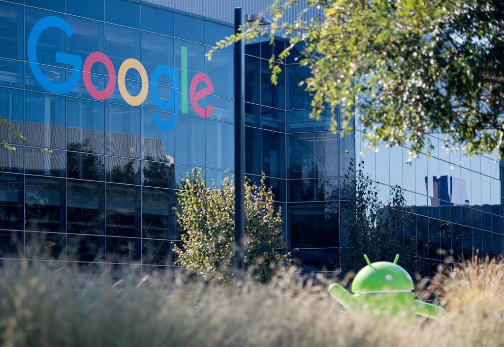 Fachada da sede do Google, em Mountain View, Califórnia. | JOSH EDELSON/AFP