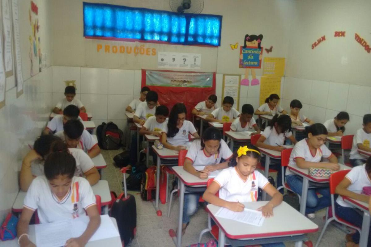 Escola Antônio Mendes: simulado para Prova Brasi em 2017. | Flickr / Secretaria de Educação de Sobral.