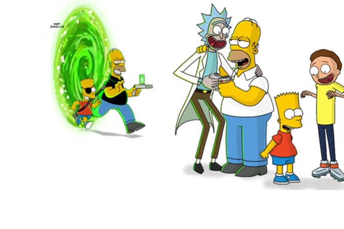 Rick e Morty já participaram da abertura dos Simpsons | Reprodução