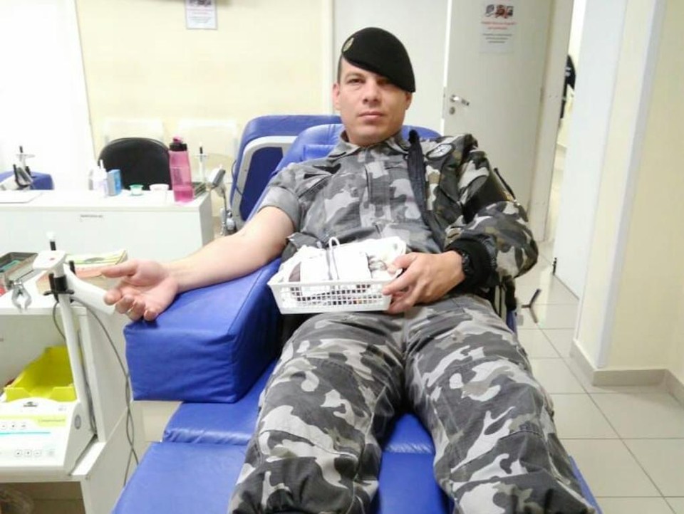 Ideia de doar sangue partiu dos próprios policiais do Bope. | Divulgação/Polícia Militar