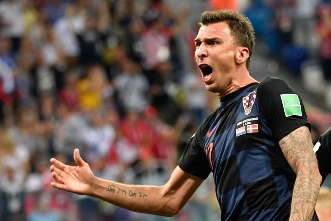 Mandzukic comemora gol da Croácia no tempo regulamentar | /AFP
