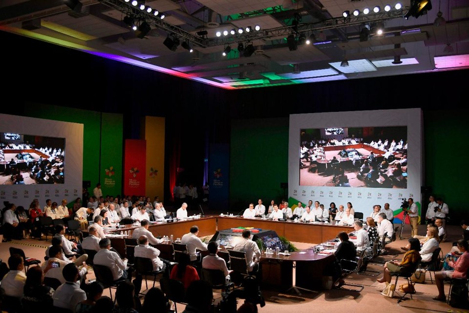 Presidentes da América Latina se encontraram no México para discutir a formação de uma grande parceria comercial | ALFREDO ESTRELLA/AFP