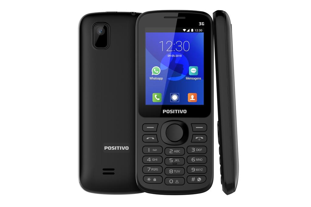P70, o feature phone com WhatsApp. | Positivo Tecnologia/Divulgação
