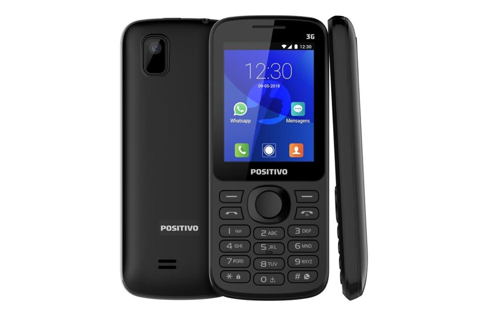 P70, o feature phone com WhatsApp. | Positivo Tecnologia/Divulgação