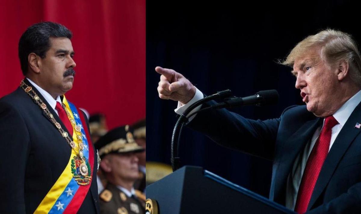 Ditador venezuelano, Nicolás Maduro, e presidente dos EUA, Donald Trump | Will Riera/Bloomberg Jabin Botsford/Washington Post