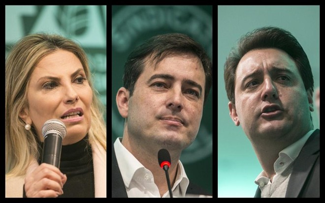 Cida Borghetti, João Arruda e Ratinho Júnior participaram de evento voltado ao agronegócio em Curitiba. | Marcelo Andrade/Gazeta do Povo