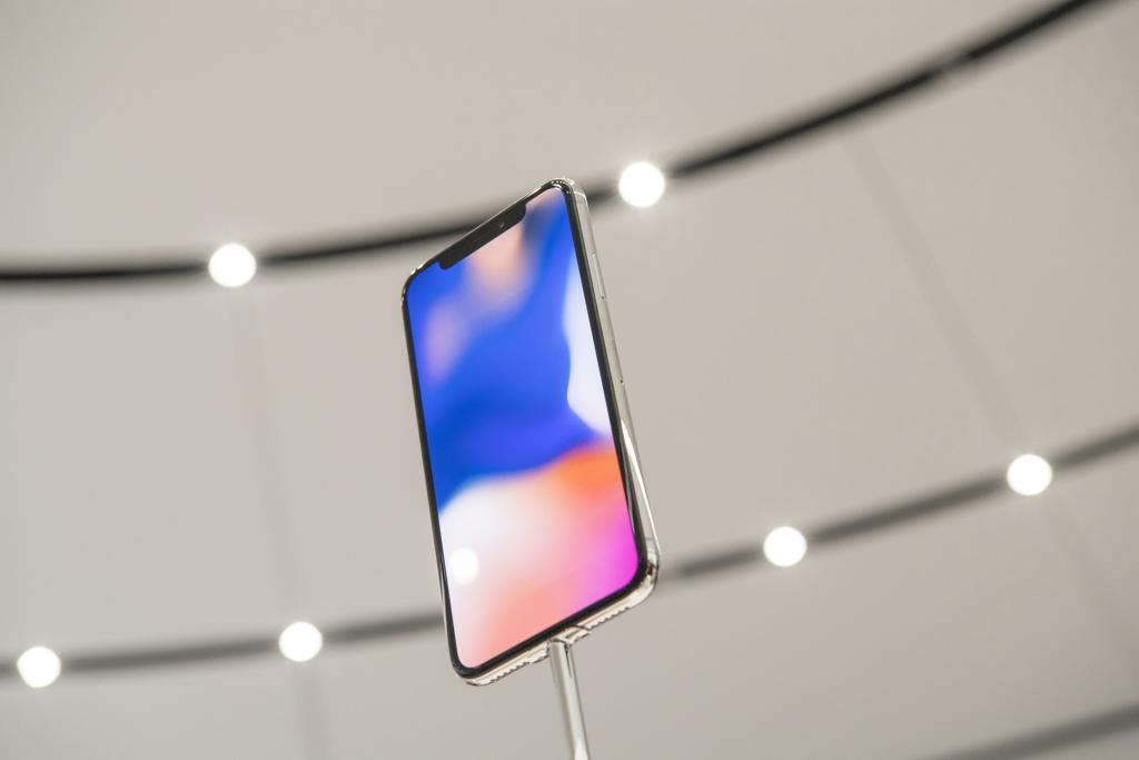 iPhone X em exibição no evento da Apple. | David Paul Morris/Bloomberg