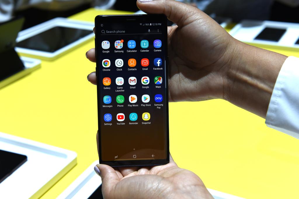 O novo Galaxy Note 9. | TIMOTHY A. CLARY/AFP