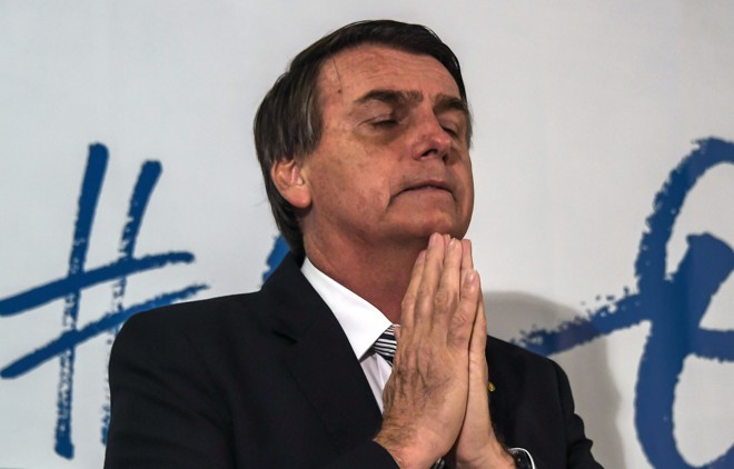 Bolsonaro (PSL) terá apenas 9 segundos pedir votos em cada bloco do horário eleitoral fixo. | Apu Gomes/AFP