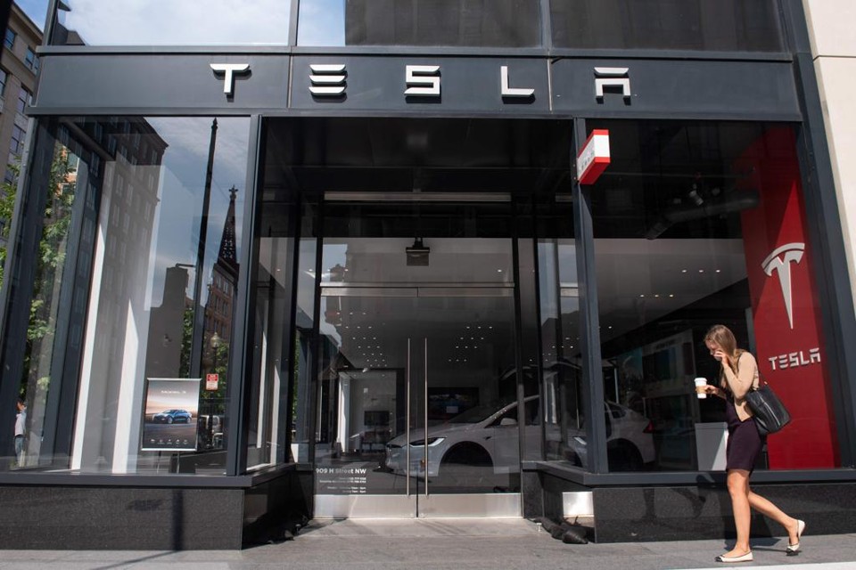 Showroom da Tesla em Washington, DC, nos Estados Unidos. | SAUL LOEB/AFP
