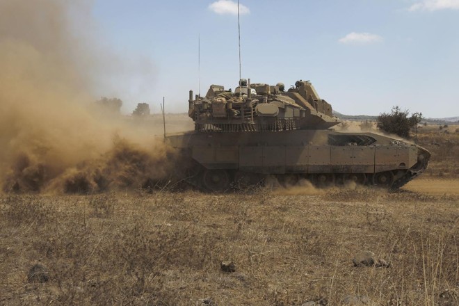 Tensões vem se acentuando na fronteira entre a Síria e Israel: israelenses vem fazendo exercícios militares na região | JALAA MAREY/AFP