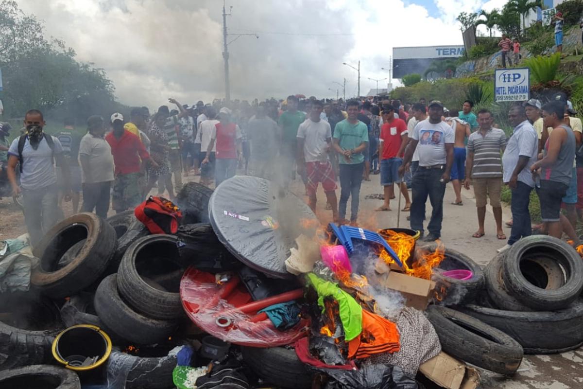 Em 18 de agosto, um crime supostamente cometido por venezuelanos em Pacaraima causou revolta dos brasileiros, que queimaram pertences dos imigrantes | ISAC DANTES/AFP