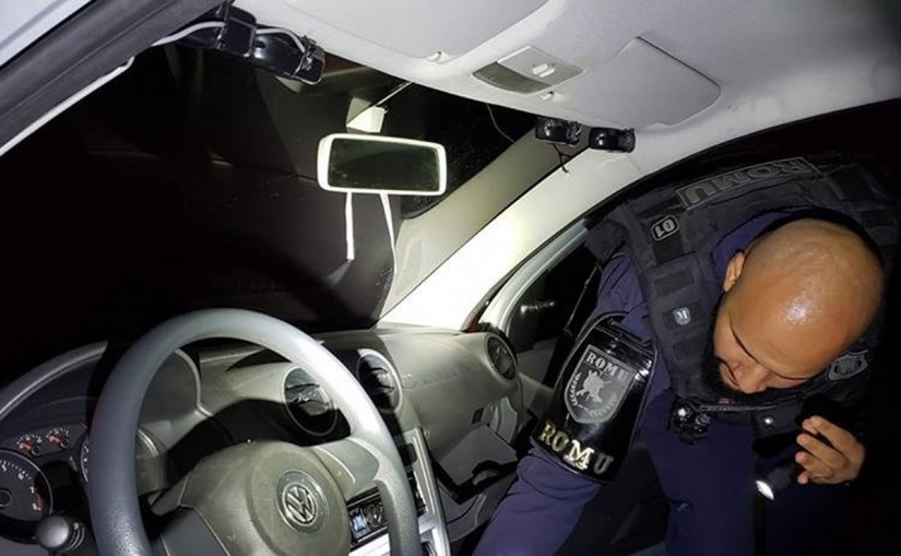 Falsa viatura estava equipada com giroflex e sirene | Reprodução/Guarda Municipal