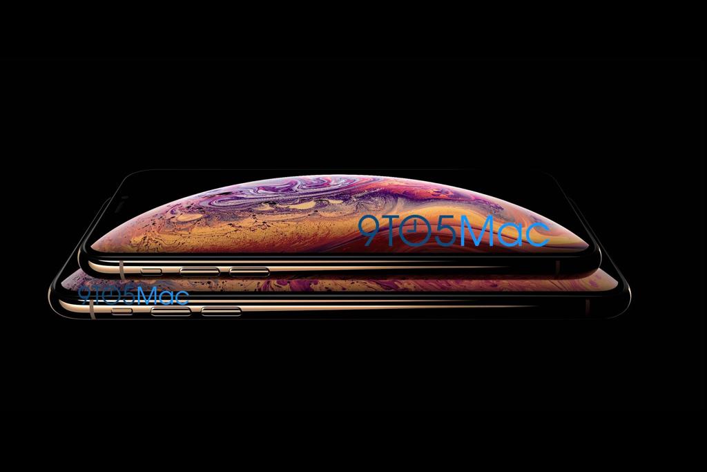 Os novos iPhone Xs na cor dourada. | Apple/9to5Mac