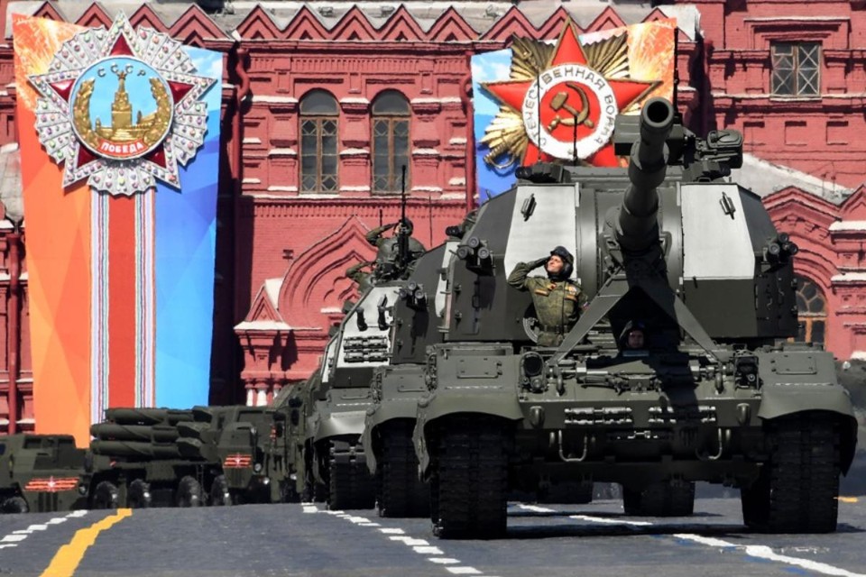 Desfile em comemoração à vitória na Segunda Guerra Mundial, em Moscou, em maio de 2018 | ALEXEI DRUZHININ/AFP