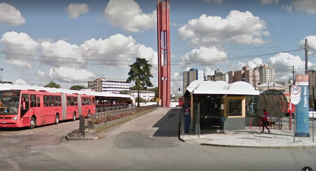 Resgate inusitado aconteceu próximo ao terminal do Capão Raso | Reprodução/Google Maps