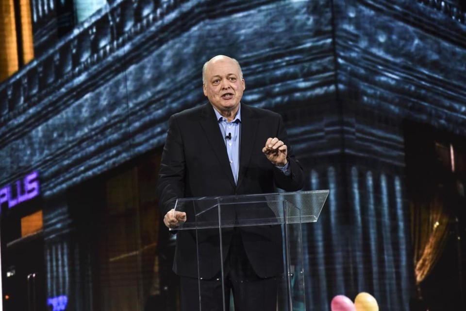 Jim Hackett, CEO da Ford, durante o Salão do Automóvel de Detroit, em janeiro de 2018. | Ford/Divulgação/