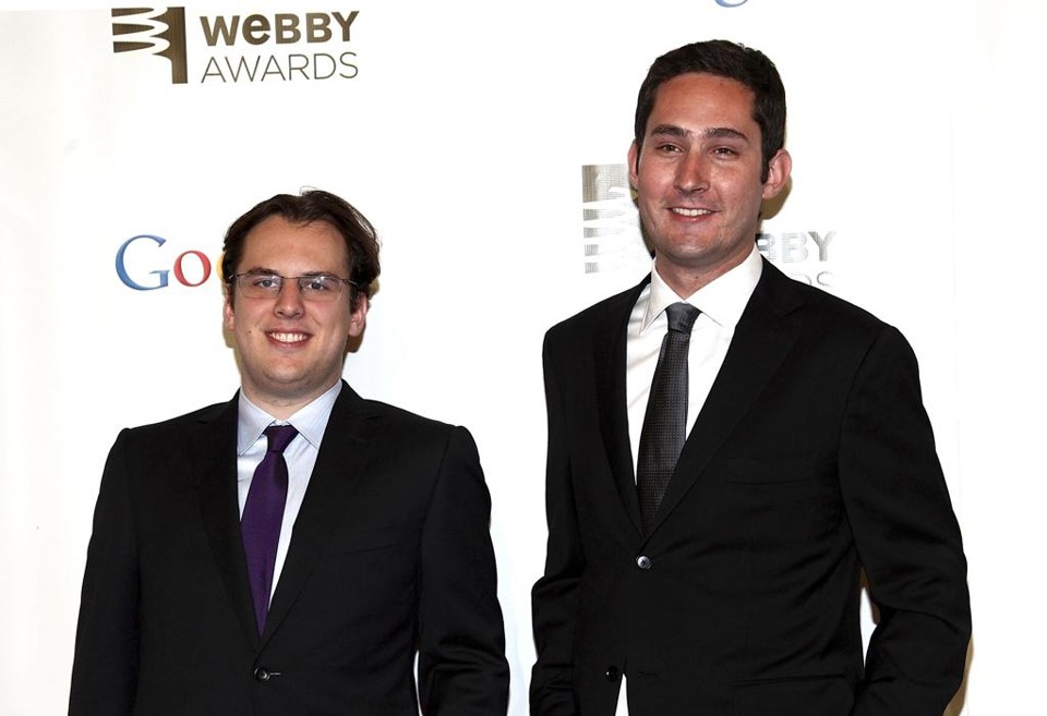 O americano Kevin Systrom e o brasileiro Mike Krieger fundaram o Instagram em 2010. Dois anos depois, em 2012, o Facebook adquiriu a rede social por cerca de US$ 1 bilhão. | PAUL ZIMMERMAN/AFP