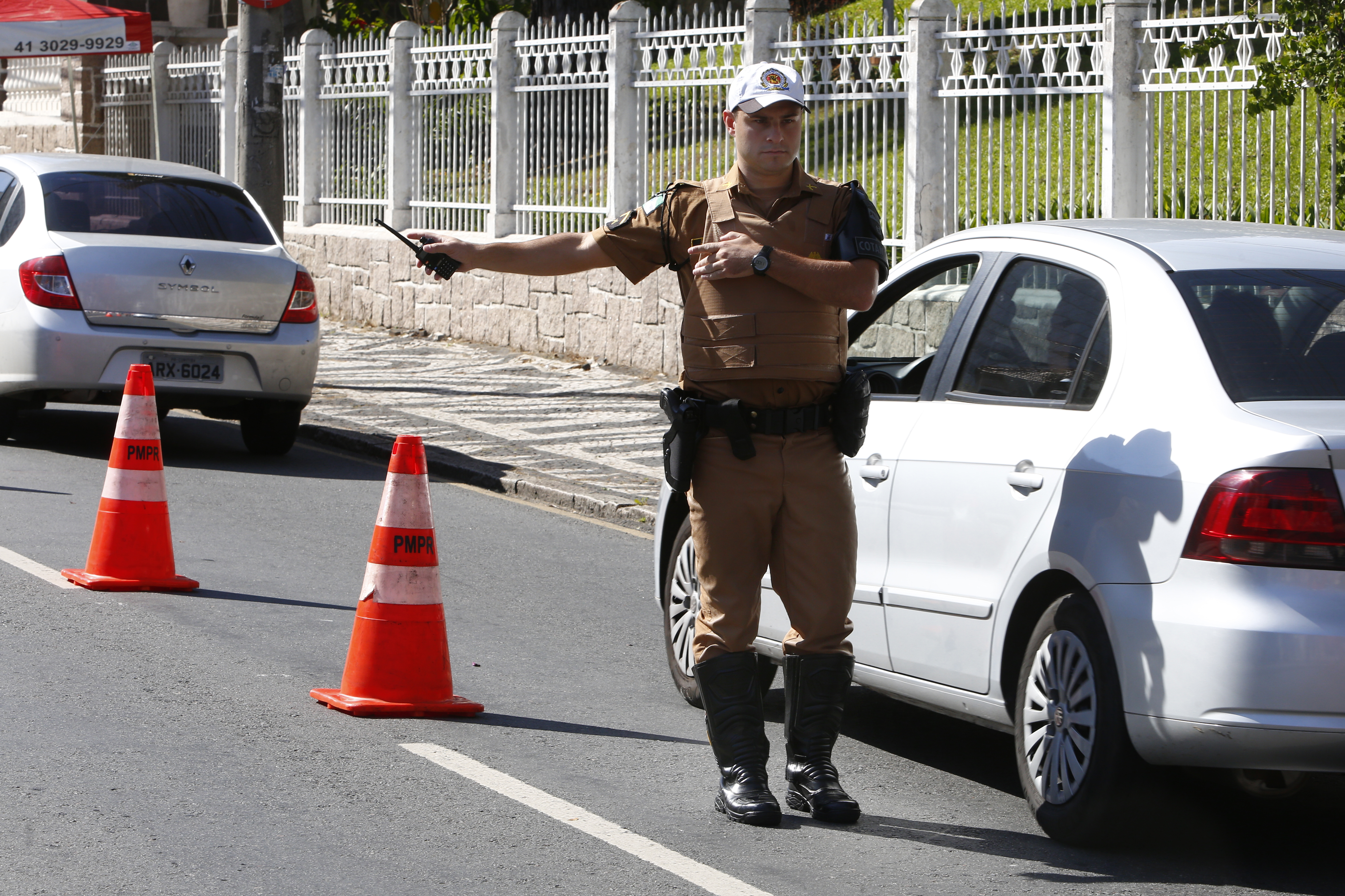 O Batalhão de Trânsito da PM (BPTran) é uma das entidades que participa da Semana de Trânsito. | Aniele Nascimento/Gazeta do Povo
