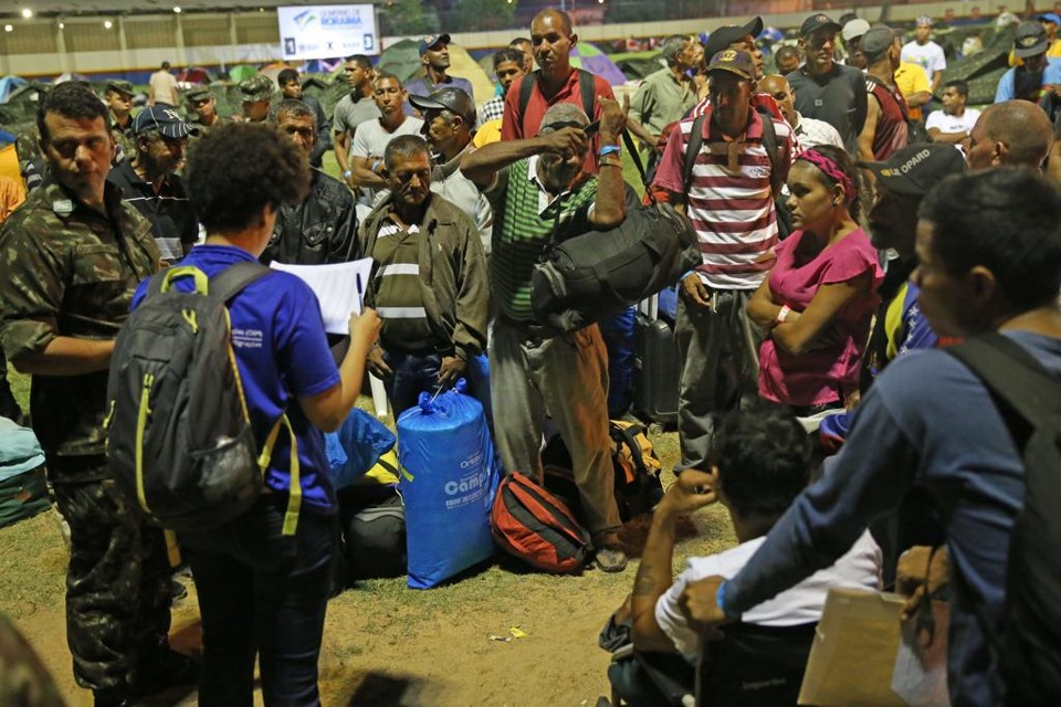 Refugiados venezuelanos, em imagem de abril deste ano | Antônio Cruz/Agência Brasil