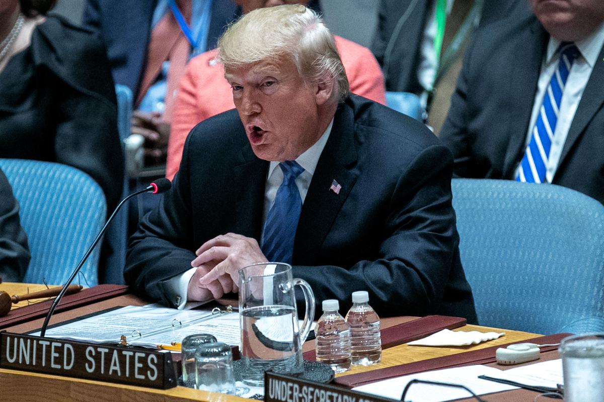Donald Trump preside reunião do Conselho de Segurança das Nações Unidos | Jeenah Moon/Bloomberg