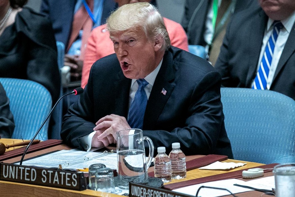 Donald Trump preside reunião do Conselho de Segurança das Nações Unidos | Jeenah Moon/Bloomberg