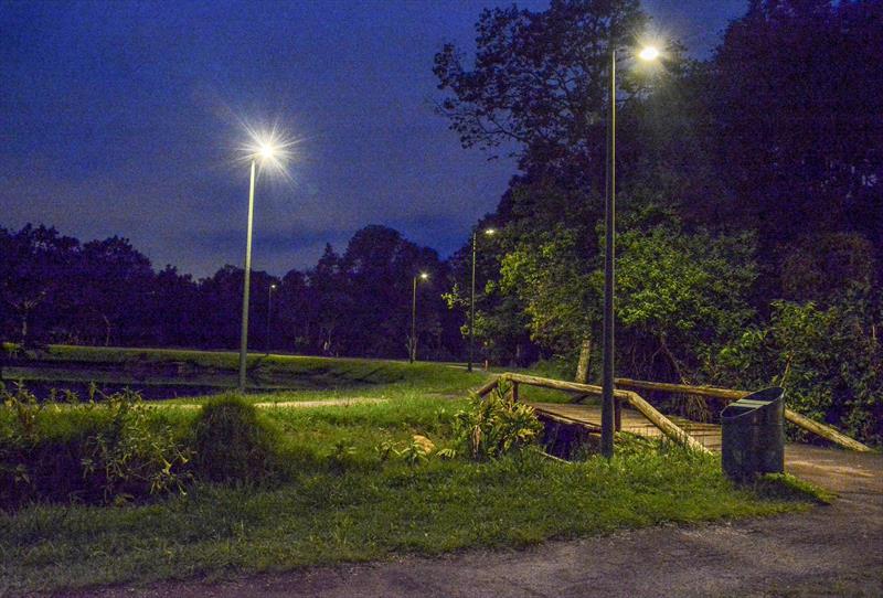 Iluminação contempla 4,5 km de ciclovia e estacionamento do parque | Levy Ferreira/SMCS/
