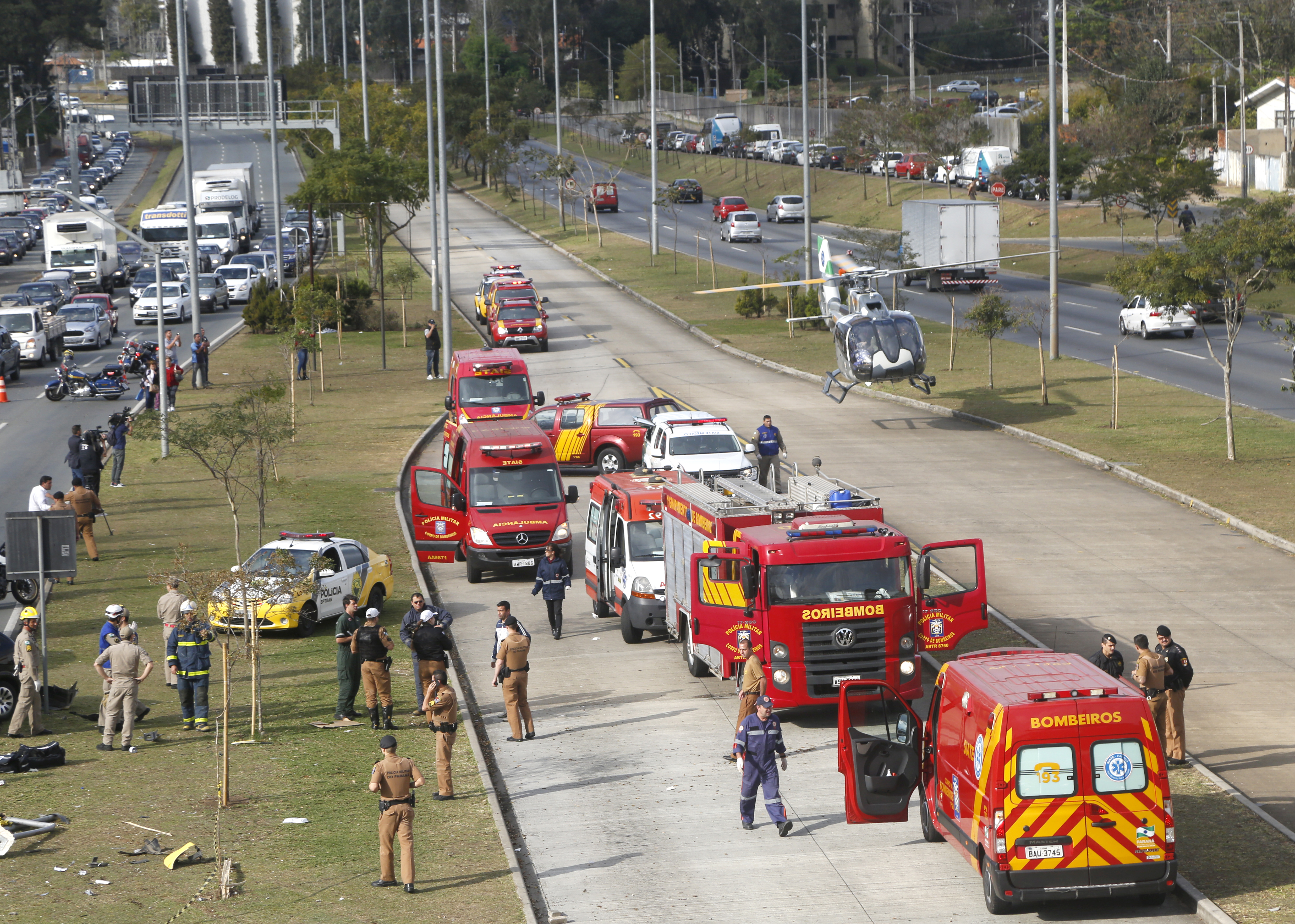 Viatura da PM atropelou e matou quatro mulheres em um ponto de ônibus na Linha Verde no fim de julho. | Átila Alberti/Tribuna do Parana