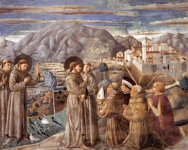 Cenas da vida de São Francisco, de Benozzo Gozzoli. | Reprodução/Wikimedia Commons