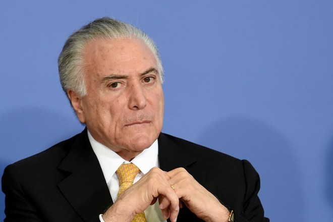 Presidente Michel Temer foi indiciado pela Polícia Federal por suspeita dos crimes de corrupção, lavagem de dinheiro e organização criminosa. | Evaristo Sa/AFP