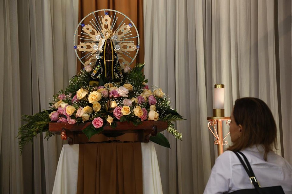 Essa é a terceira vez que o Santuário recebe a imagem peregrina da Santa, sendo que a última visita foi em 2002 | Aniele Nascimento/Gazeta do Povo