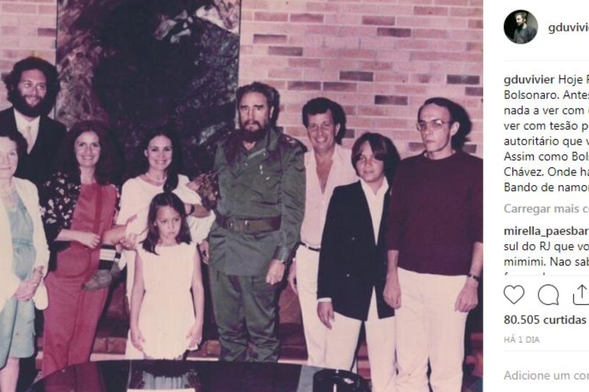 Em post no Instagram, o humorista Gregorio Duvivier critica a atriz Regina Duarte | Reprodução