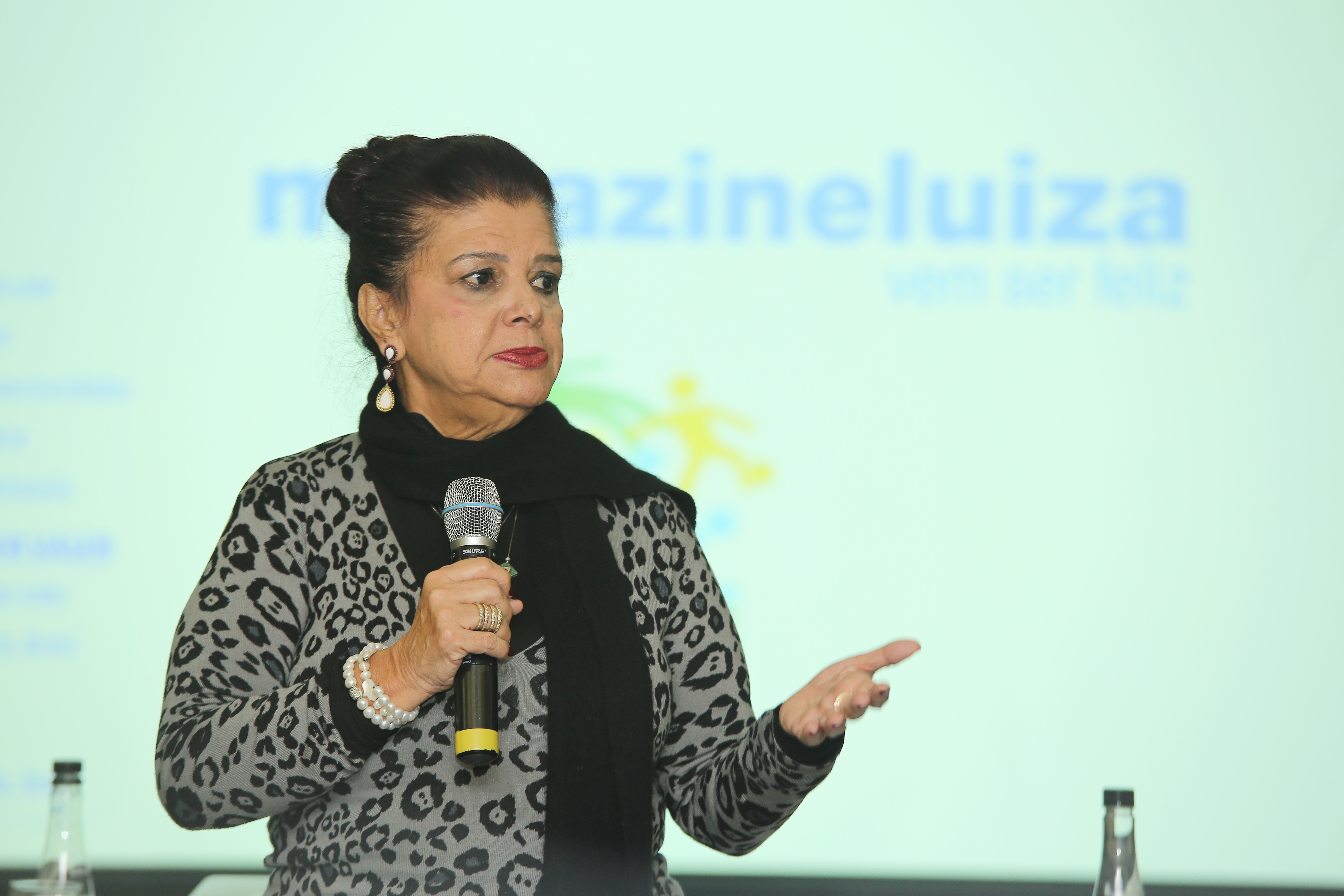 Luiza Trajano, fundadora da empresa, em evento em Curitiba. | Giuliano Gomes/Arquivo/Gazeta do Povo