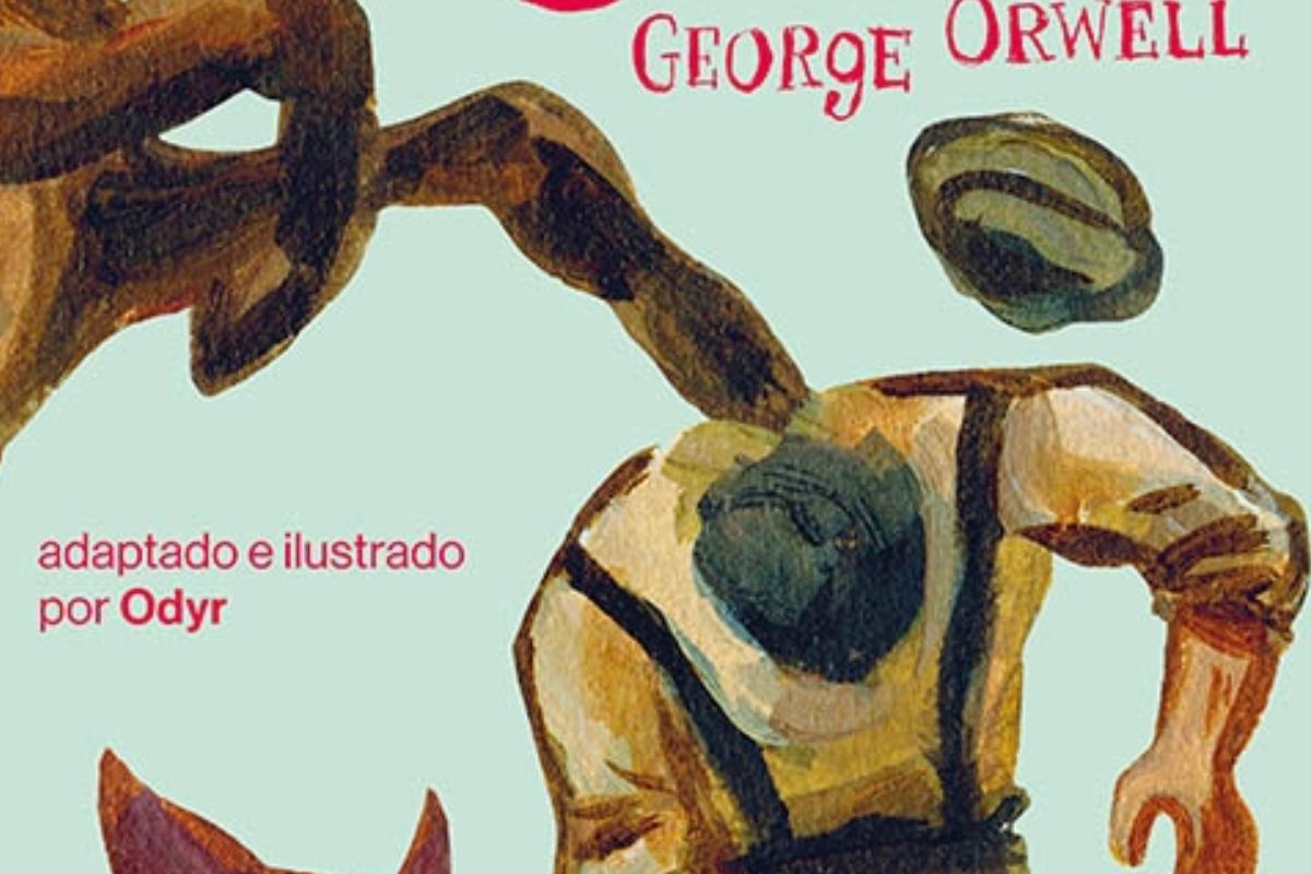 Detalhe da capa da edição em quadrinhos de “A Revolução dos Bichos” | Divulgação