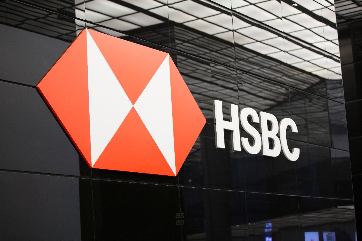 Logo do HSBC na sede do banco, em Londres | Divulgação/HSBC