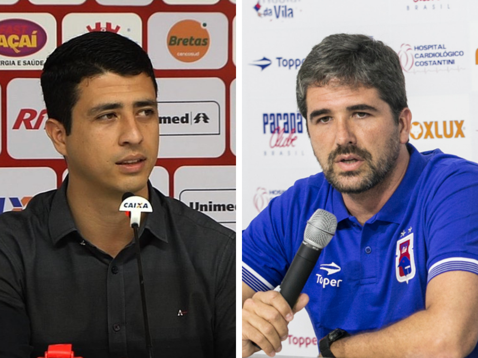 Felipe Albuquerque, do Vila Nova e Rodrigo Pastana, ex-Paraná. | Arquivo Gazeta do Povo