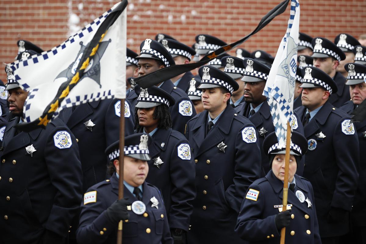 Membros da polícia de Chicago | Kamil Krzaczynski/AFP