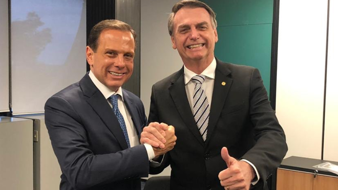João Doria se encontrou nesta semana com Jair Bolsonaro (PSL) | Reprodução @jdoriajr/