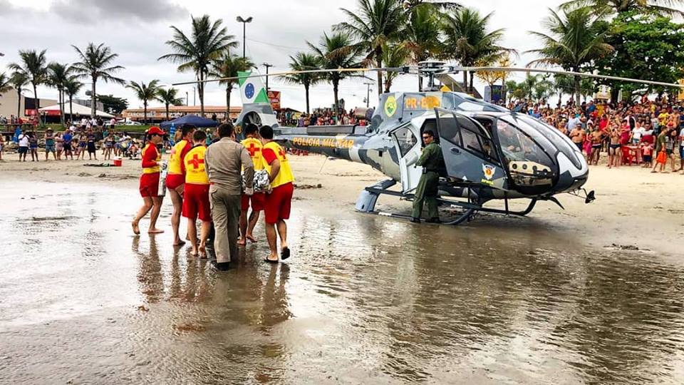 Batalhão De Operações Aéreas (BPMOA), da PM, no primeiro resgate da temporada 2018-2019, no dia 23 de dezembro | BPMOA/Facebok/ Divulgação