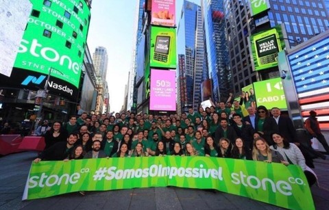 De zero a cinco: 2018 foi o ano do boom de unicórnios brasileiros Stone abriu capital na Bolsa Nasdaq, em Nova York | Divulgação/Stone
