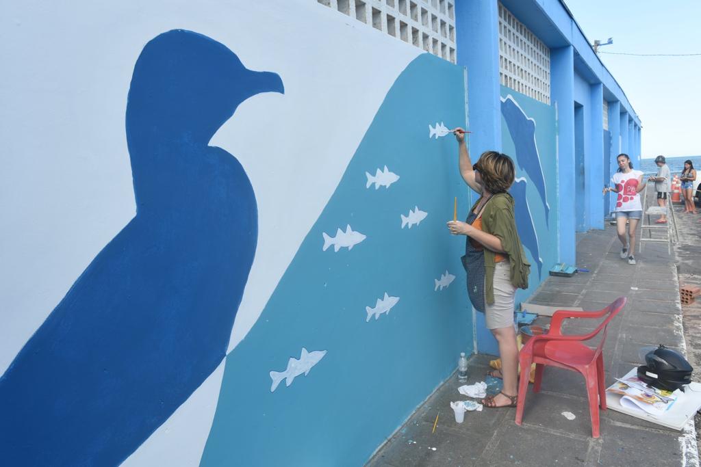 Mural foi pintado por alunos da UFPR e voluntários. | UFPR Litoral/Comunicação