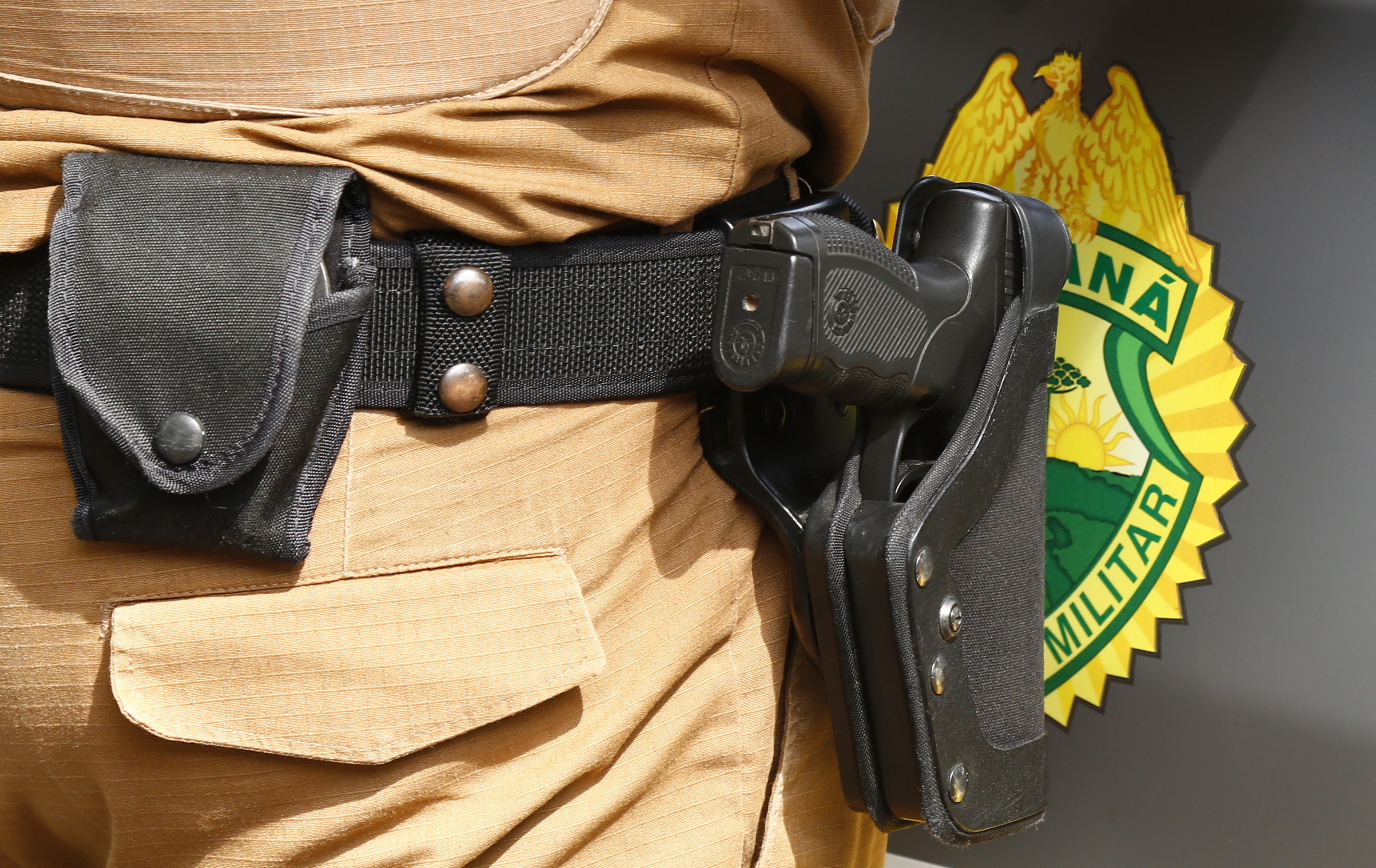 Policial militar do 12º Batalhão salvou a investigadora da Polícia Civil no assalto no Jardim Botânico. | Aniele Nascimento/Gazeta do Povo