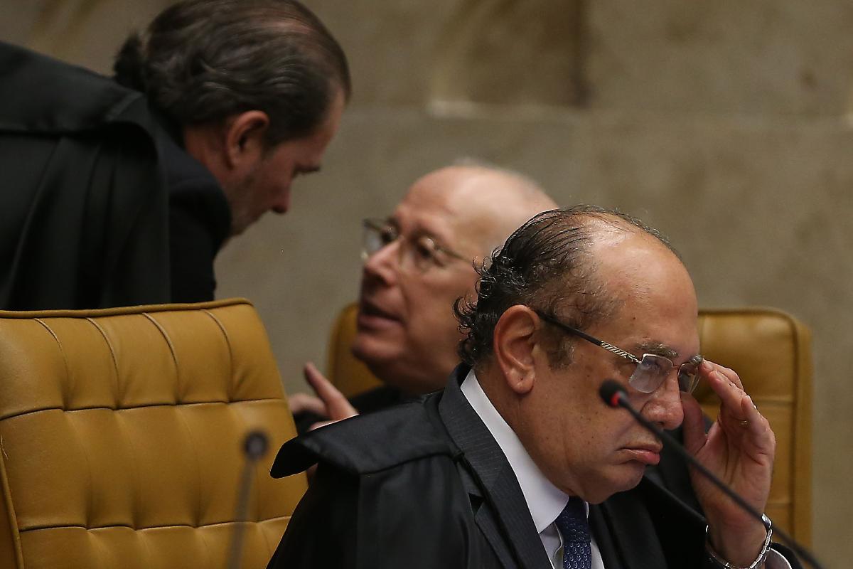 Ministros durante o julgamento do habeas corpus do ex-presidente Lula, em abril de 2018. | José Cruz/Agência Brasil