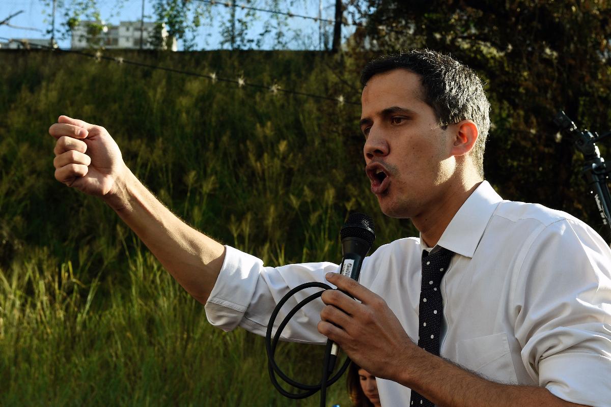 Juan Guaidó foi eleito presidente da Assembleia Nacional em 5 de janeiro de 2019 | FEDERICO PARRA/AFP