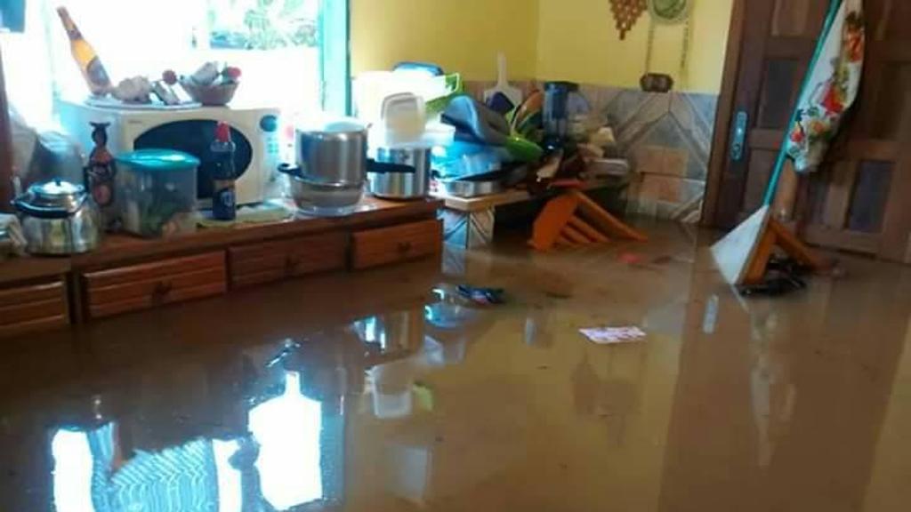 A forte chuva deixou 65 pessoas desabrigadas no município | Reprodução/Facebook