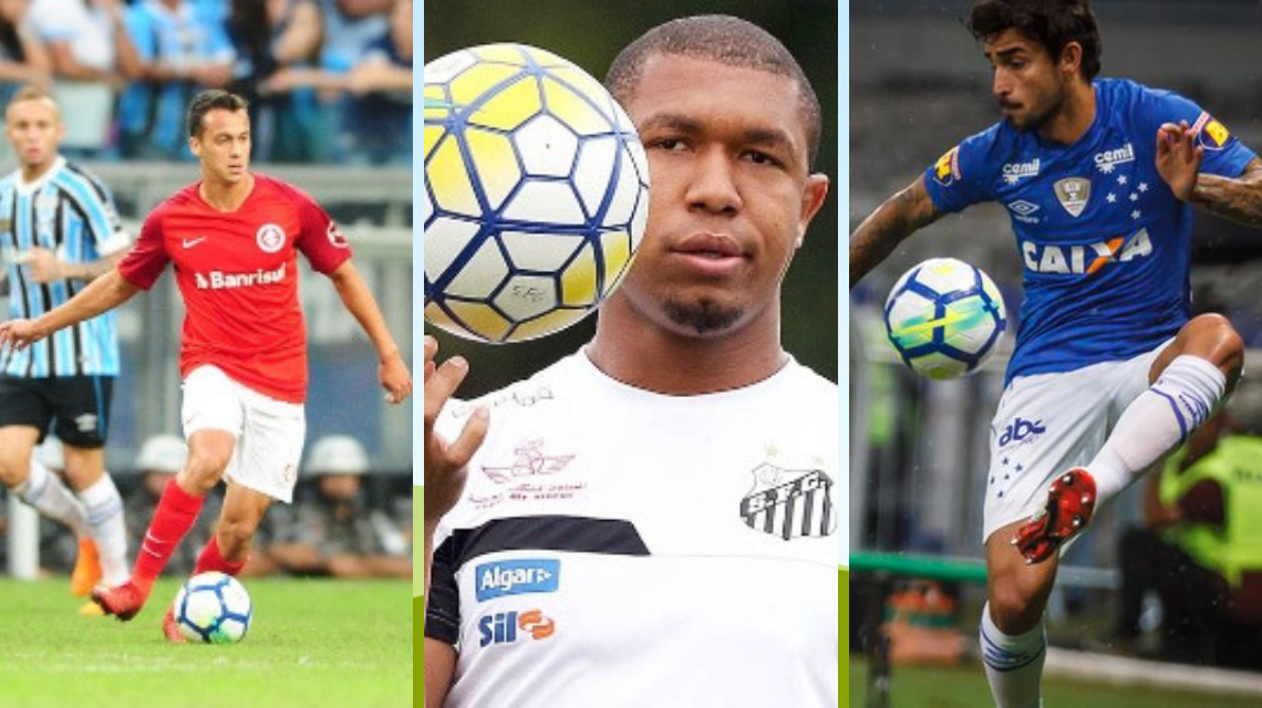 Coritiba deve anunciar a chegada de mais três reforços para a temporada de 2019 | Divulgação/Inter/Santos/Cruzeiro