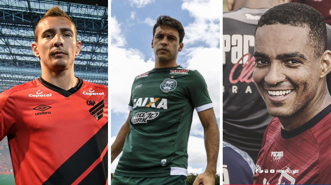 Marco Rubén, reforço do Athletico, Felipe Mattioni, do Coritiba e Jenison, do Paraná Clube | /