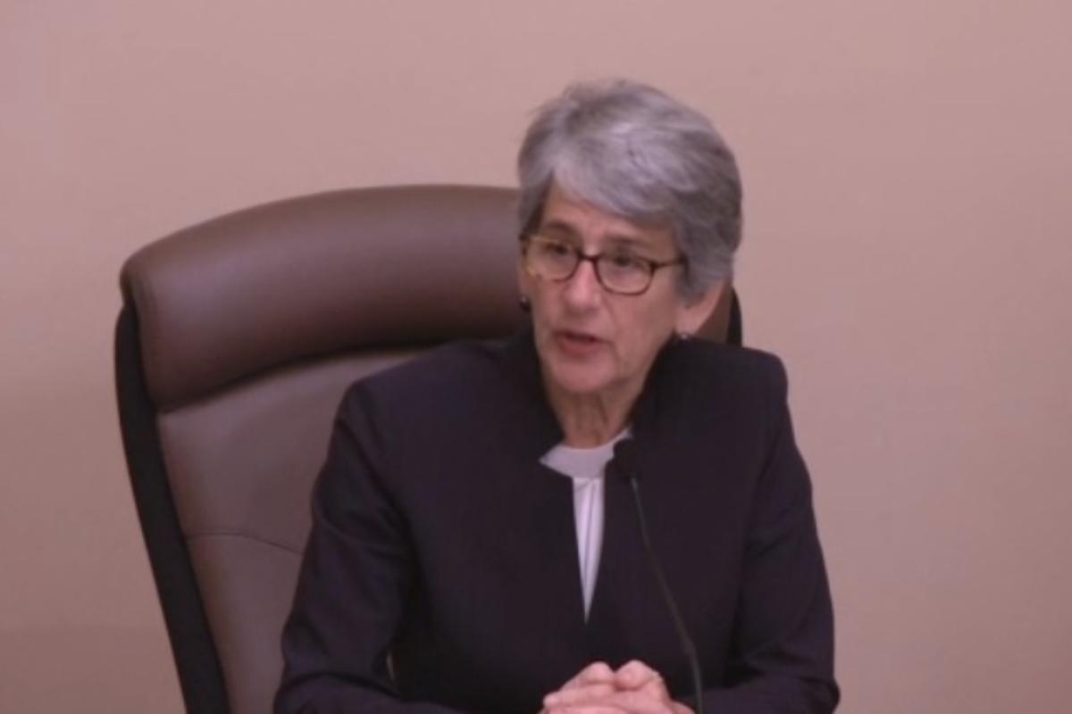 Uma das representantes do Partido Democrata no Senado do Estado da Califórnia, Hannah-Beth Jackson pediu para que pronomes como “ele” e “ela” não sejam mais utilizados em sessões da Casa. | Reprodução/Senado do Estado da Califórnia